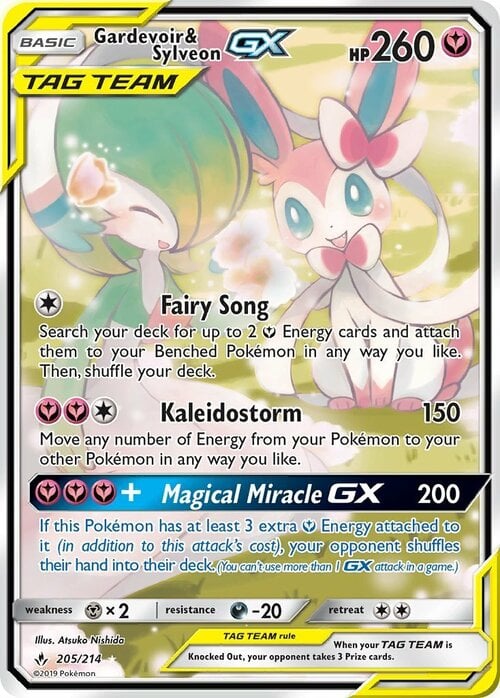 Gardevoir & Sylveon GX Card Front