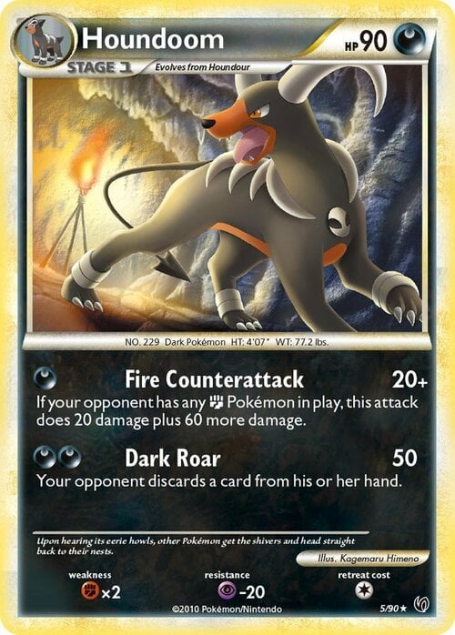 Houndoom [Fire Counterattack | Dark Roar] Card Front