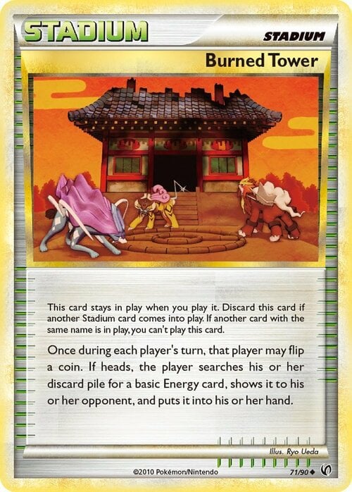 Burned Tower Card Front
