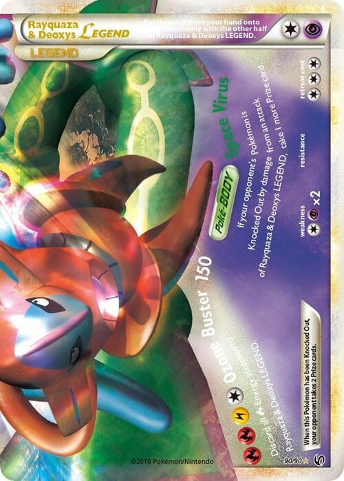Rayquaza & Deoxys Legend Card Front