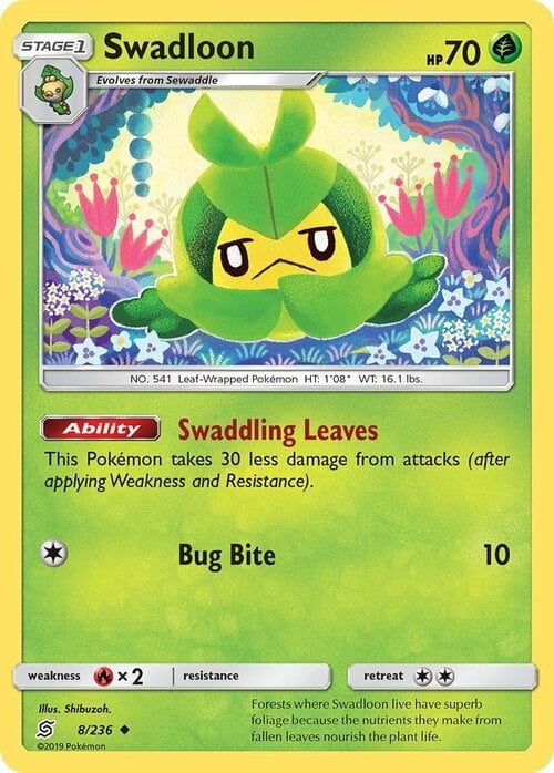 Swadloon [Swaddling Leaves | Bug Bite] Card Front
