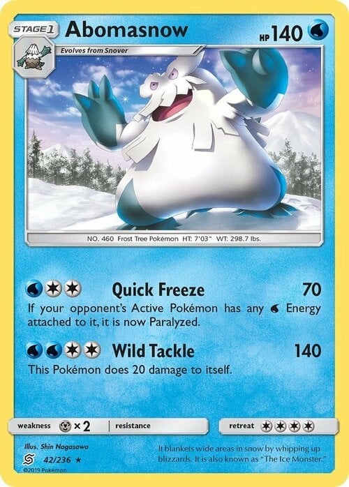 Abomasnow [Quick Freeze | Wild Tackle] Card Front