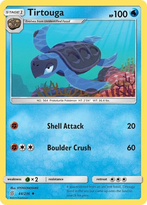 Tirtouga [Shell Attack | Boulder Crush] Card Front
