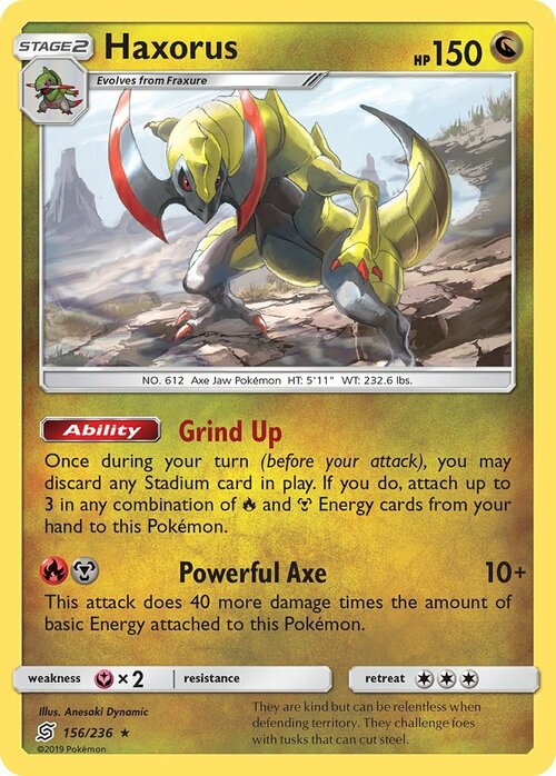 Haxorus [Grind Up | Powerful Axe] Card Front