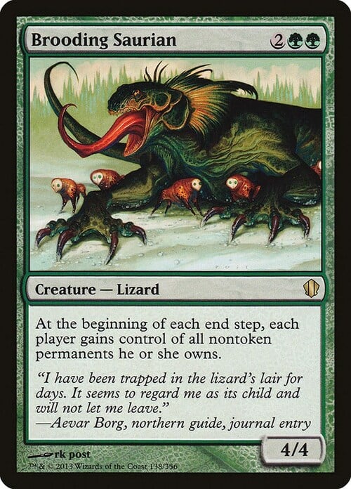 Brooding Saurian Card Front