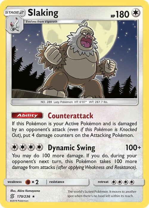 Slaking [Counterattack | Dynamic Swing] Card Front