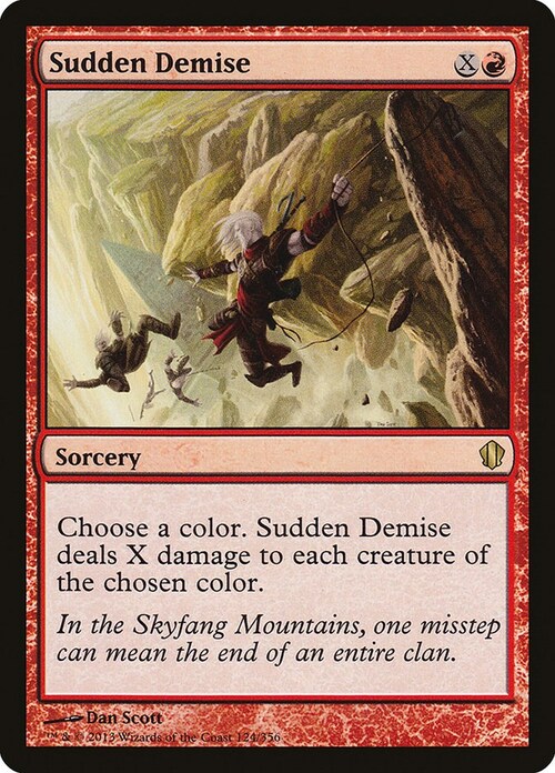 Sudden Demise Card Front