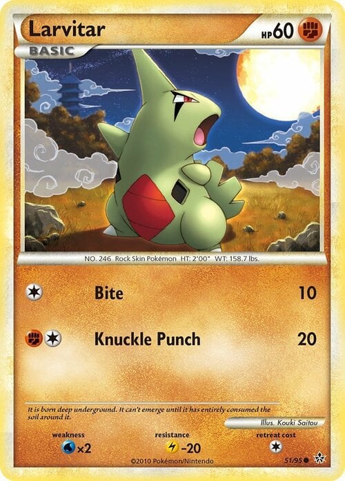Larvitar [Bite | Knuckle Punch] Card Front