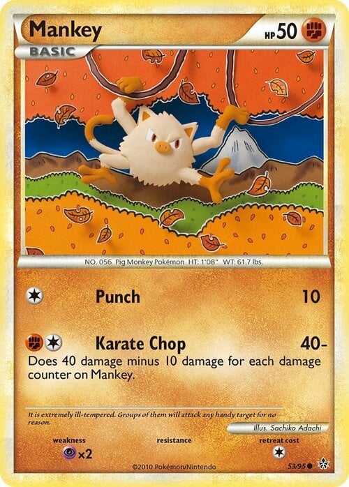 Mankey Card Front