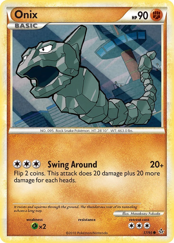pokemon onix card Unleashed | Pokémon This attack does 20 damage times the number of heads. 1997 Pokemon Japanese Pocket Monsters