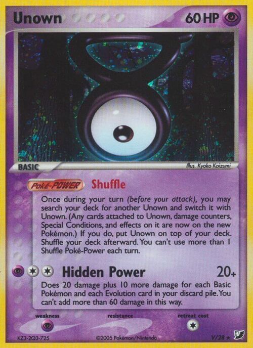 Unown [V] Card Front