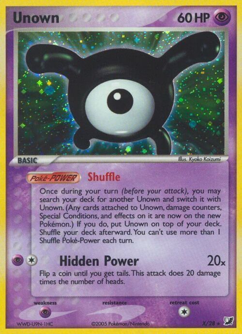 Unown [X] Card Front