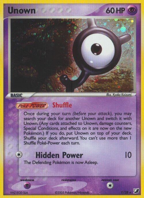 Unown [Y] Card Front