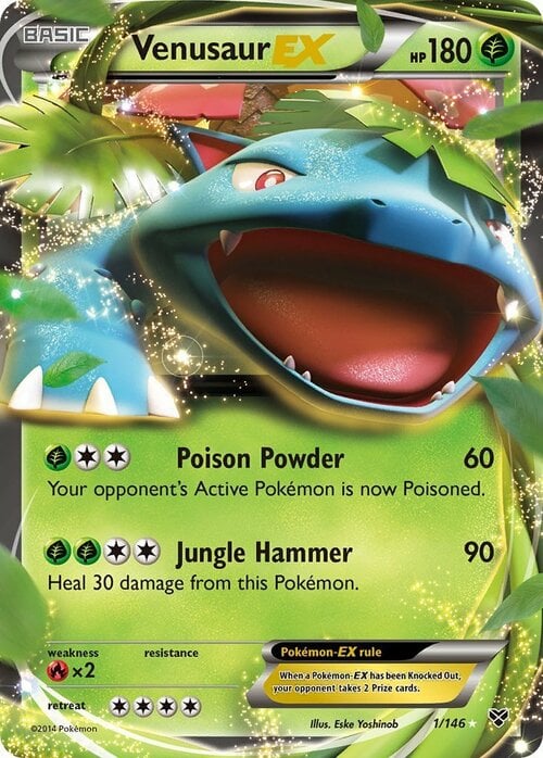Venusaur EX [Poison Powder | Jungle Hammer] Card Front