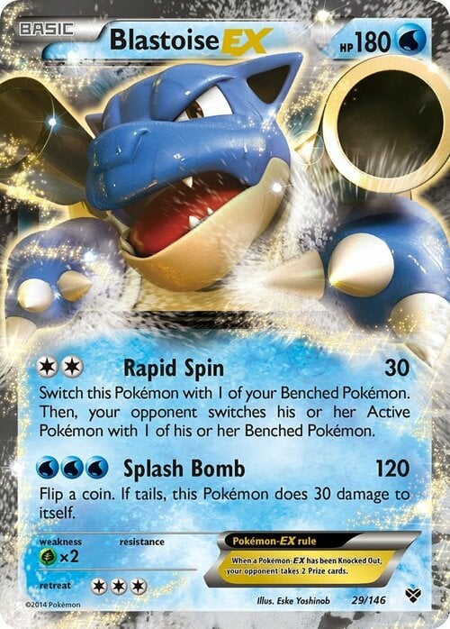 Blastoise EX Card Front