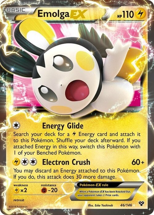 Emolga EX [Energy Glide | Electron Crush] Card Front