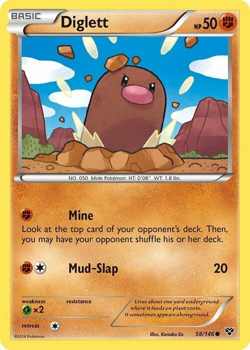Diglett Card Front