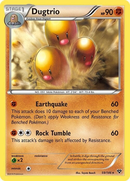 Dugtrio Card Front