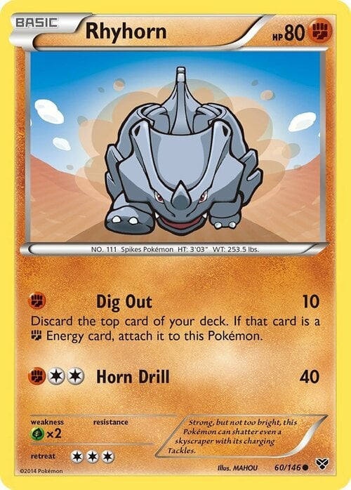 Rhyhorn Card Front