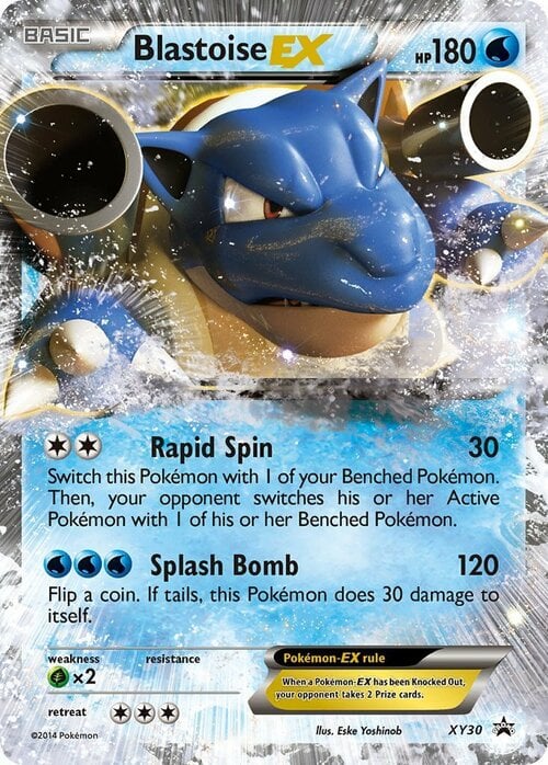 Blastoise EX Card Front