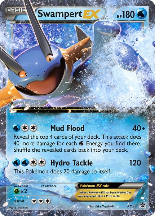 Swampert EX [Mud Flood | Hydro Tackle] Card Front