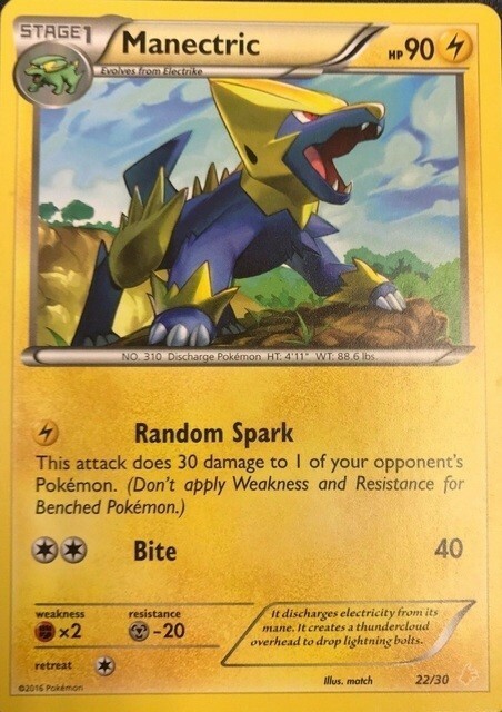 Manectric Card Front
