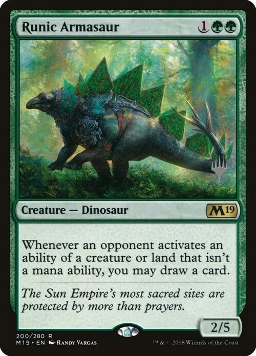 Runic Armasaur Card Front