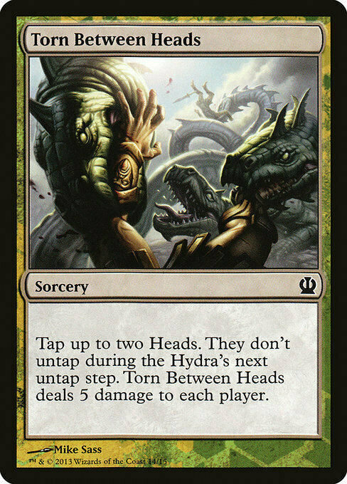 Torn Between Heads Card Front