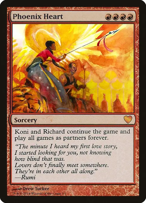 Phoenix Heart Card Front