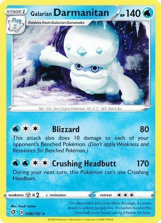 Galarian Darmanitan Card Front