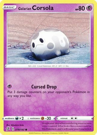 Galarian Corsola [Cursed Drop] Card Front