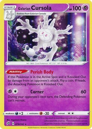 Galarian Cursola [Perish Body | Corner] Card Front