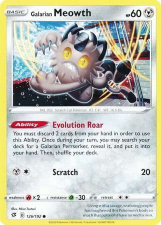 Galarian Meowth Card Front