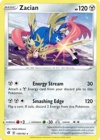 Zacian [Energy Stream | Smashing Edge] Card Front