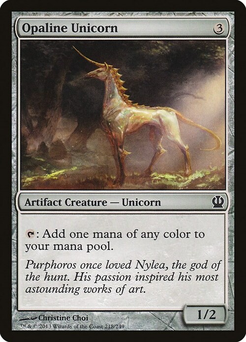 Unicorno Opalino Card Front