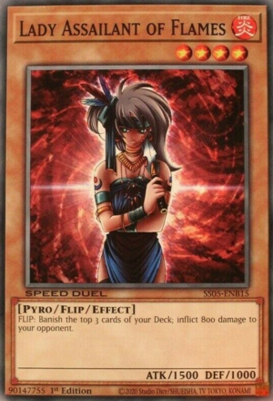 Lady Aailant of Flames Card Front