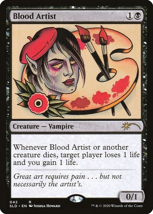Blood Artist Card Front