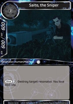 Saito, the Sniper Card Front