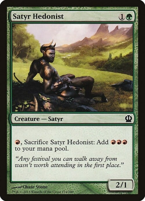 Satyr Hedonist Card Front