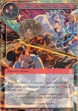 Red Illusionary Hero Card Front