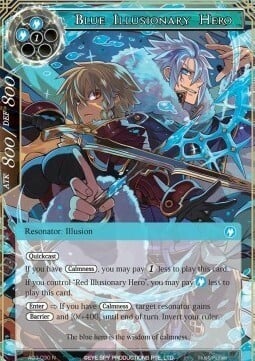 Blue Illusionary Hero Card Front