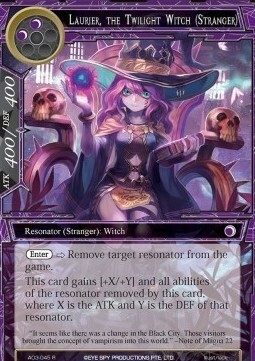 Laurier, the Twilight Witch (Stranger) Card Front