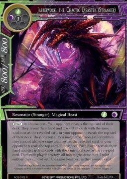 Jabberwock, the Chaotic Disaster (Stranger) Card Front