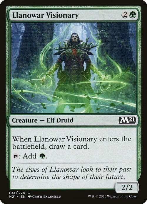 Visionario di Llanowar Card Front