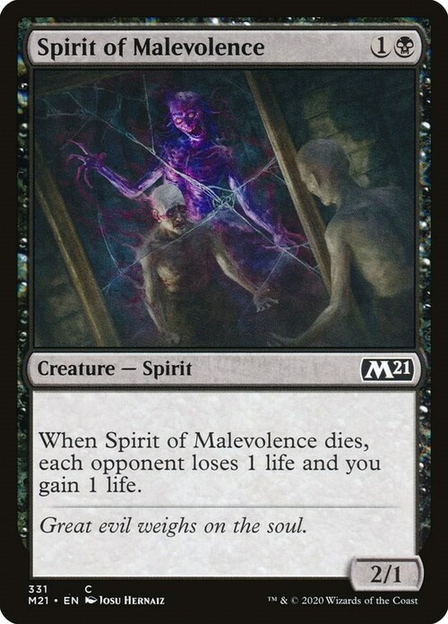 Spirito della Malevolenza Card Front