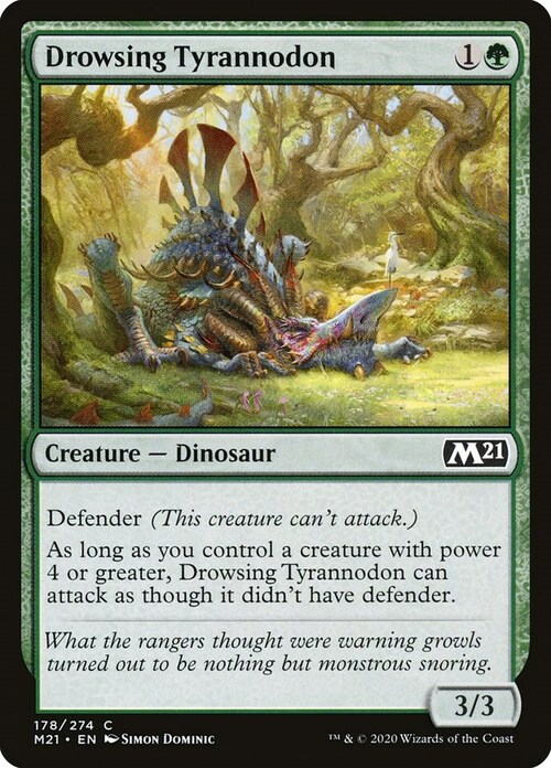 Drowsing Tyrannodon Card Front