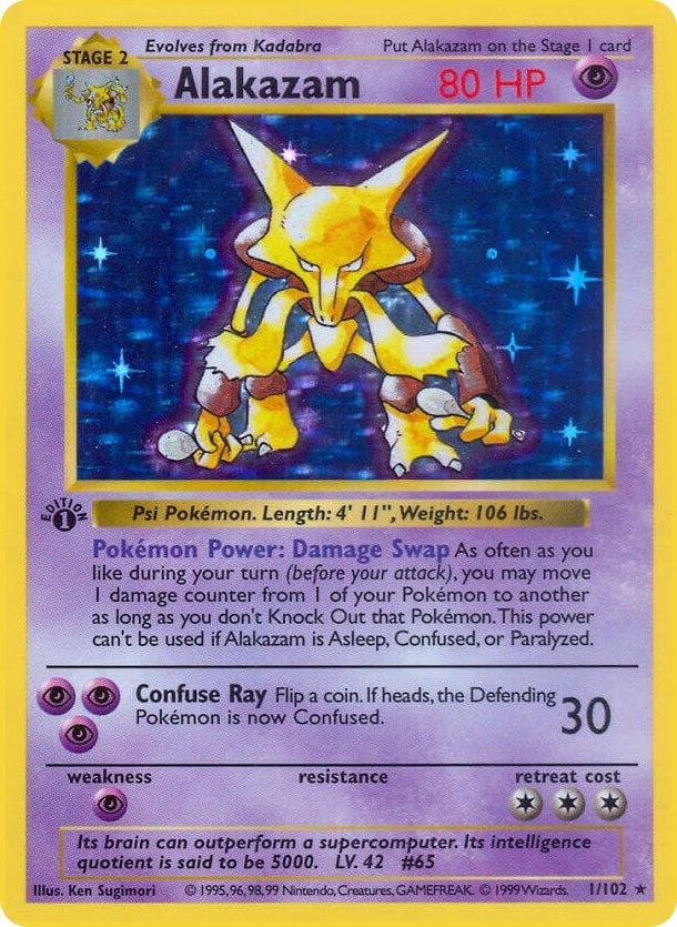 Alakazam Base Set Shadowless | Pokémon | CardTrader