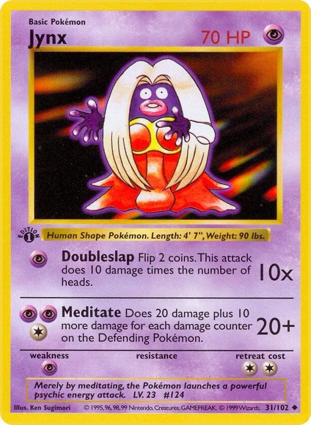 Jynx　ルージュラ◆ シャドウレス　Shadowless　ウィザーズ Jynx Base Set Shadowless | Pokémon | CardTrader