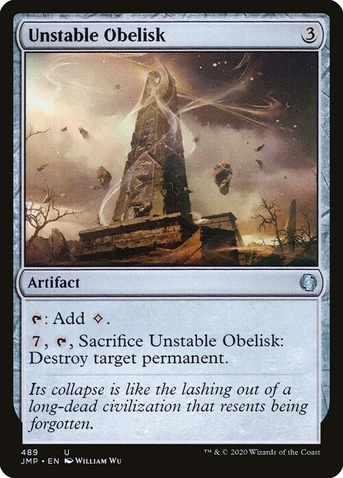 Obelisco inestable Frente