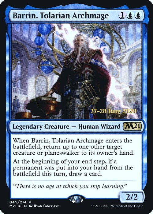 Barrin, Tolarian Archmage Card Front